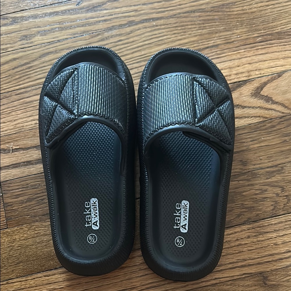 Black Slide Sandals